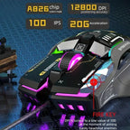 Wired Gaming Mouse with RGB Lighting and 12800 DPI